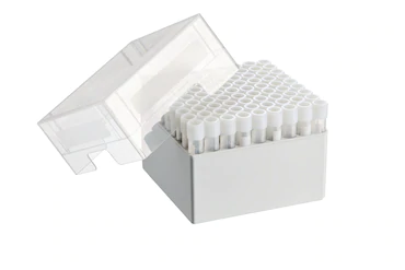 艾本德儲存盒 9 × 9, 可放置 81  個螺旋蓋（凍存）管， 4  –  5  mL，2  件，高 102  mm，4  英寸，聚丙烯材料，可耐受最低 -86  °C，可高溫高壓滅菌，帶蓋子并具有