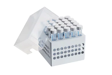 艾本德儲存盒 5 × 5, 可放置 25  個試管，15  mL，2  件，高 127  mm，5  英寸，聚丙烯材料，可耐受最低 -86  °C，可高溫高壓滅菌，帶蓋子并具有數(shù)字字母標識