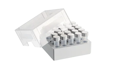 艾本德儲存盒 5 × 5, 可放置 25  個螺旋蓋管，5  mL，2  件，高 76  mm，3  英寸，聚丙烯材料，可耐受最低 -86  °C，可高溫高壓滅菌，帶蓋子并具有數(shù)字字母標識