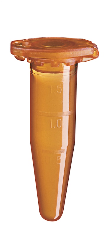 艾本德Eppendorf Safe-Lock Tubes, 1.5 mL, PCR 潔凈級, 琥珀色(光保護), 1,000 個貨號 0030120191
